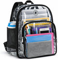 K-Cliffs Large Transparent Backpack Clear Heavy Duty School Bag Durable Student by K-Cliffs