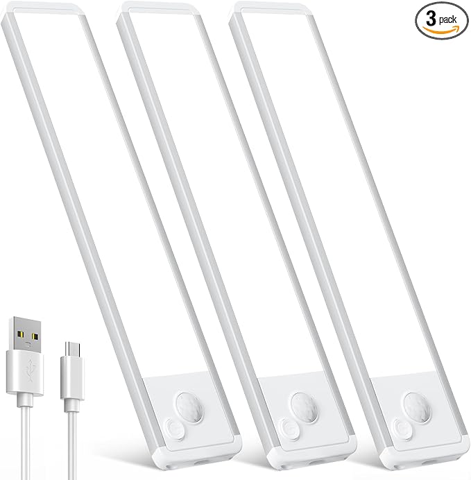 Under Cabinet Motion Sensor Lighting: Dimmable Rechargeable Lights Indoor by Vozuji