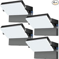 Modern Sleek Flood Lights Outdoor, 120W 5000K Dusk-to-Dawn Photocell by BIRITALO