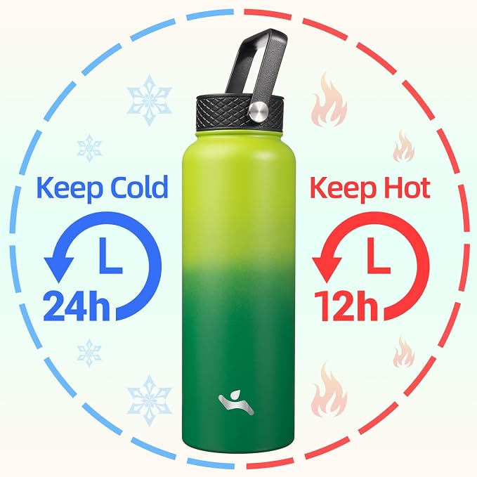 Konokyo 40oz Insulated Water Bottle Stainless Steel Sport Bottles - Image 2