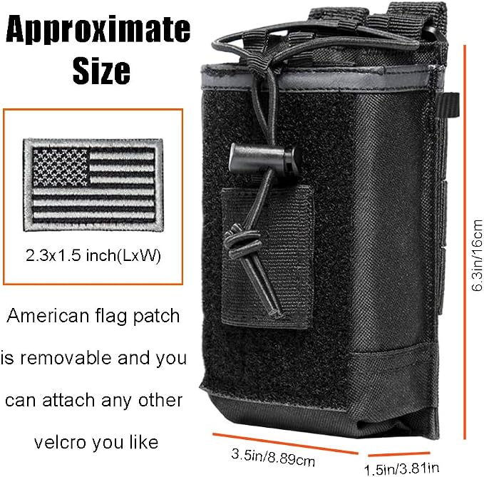 Molle Radio Pouch Tactical Radio Holder Nylon Police Radio Holster - Image 4