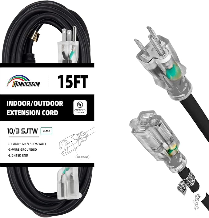 Indoor Outdoor Extension Cord Weatherproof by HONDERSON
