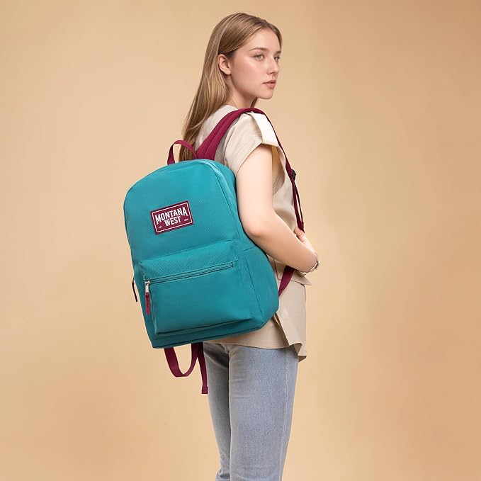 Montana West Backpack for Women Men 2 PCS Lightweight College Bookbags Casual - Image 2