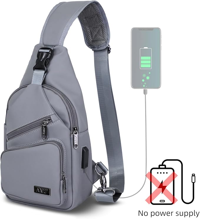 AMJ Crossbody Sling Bag Men Women, Casual Shoulder Backpack, Chest Daypack - Image 7