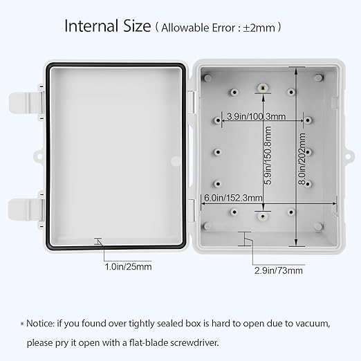 Junction Box ABS Plastic IP65 Waterproof Dustproof Universal Electrical - Image 4
