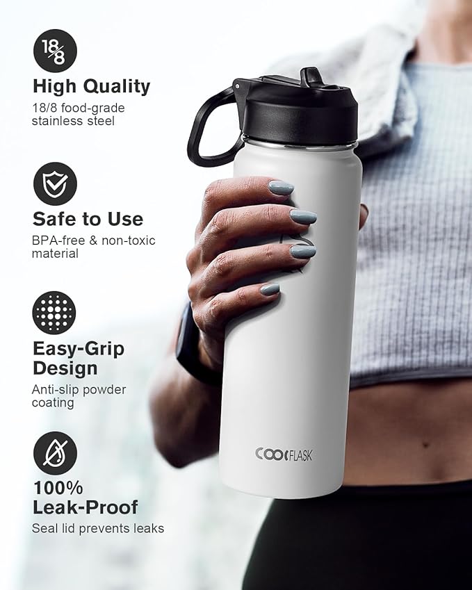 Coolflask Water Bottle 24 oz Insulated - Image 3