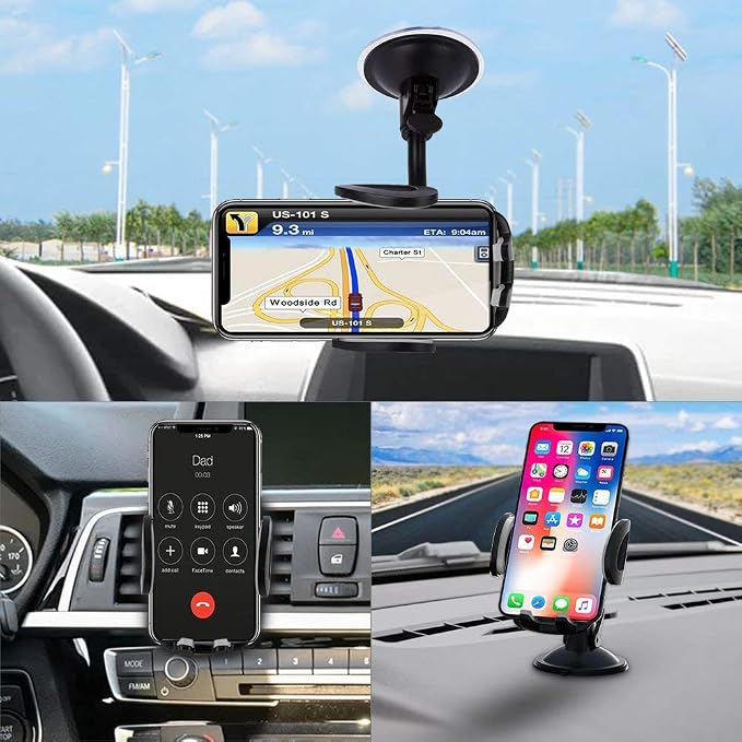 Vansky Car Phone Holder Mount, 3-in-1 Universal Cell Phone Holder Car Air Vent - Image 2