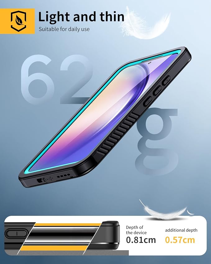 Lanhiem for Samsung A54 5G Case, Galaxy A54 5G Case, IP68 Waterproof Dustproof - Image 6