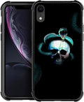 for iPhone XR Case, Skeleton Winding Snake Pattern Graphic Design Girl Boy Soft by FKBRCL4U