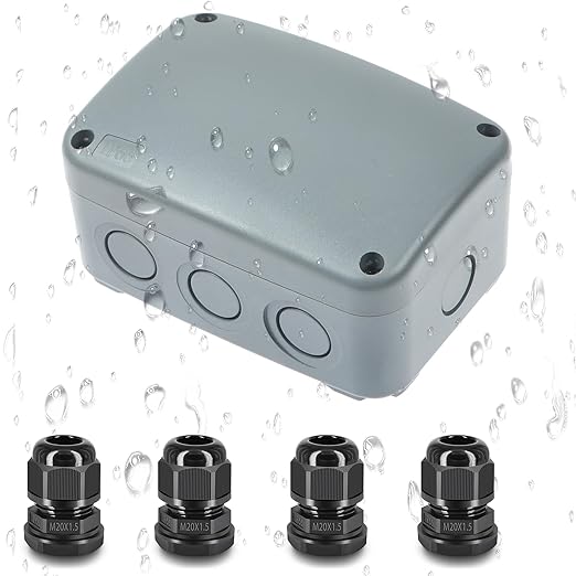 Outdoor Junction Box, Nineleaf IP66 Weatherproof Electrical Project Boxes by NineLeaf