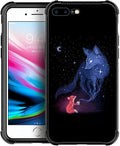 for iPhone 7/8 Case, Galaxy Fox Wolf Pattern Graphic Design Girl Boy Soft by FKBRCL4U