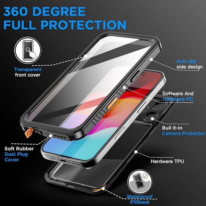 AICase for iPhone 16 Pro Case Waterproof - Image 4