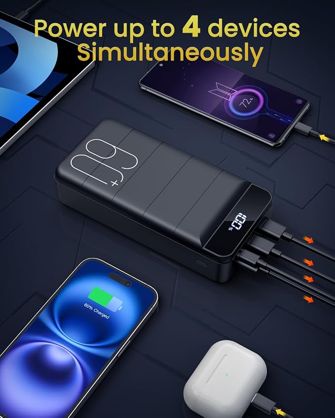 Portable Charger Power Bank 60000mAh 22.5W USB C Fast Charging Battery Bank - Image 4