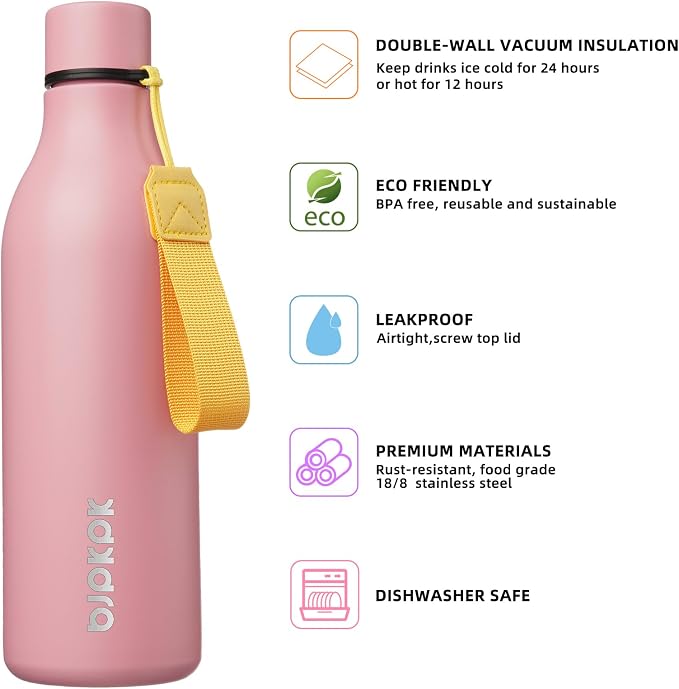 BJPKPK Insulated Water Bottles, 25 oz Stainless Steel Metal Water Bottle - Image 2