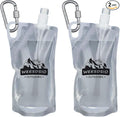 2-Pack 1L Hiking Collapsible Water Bottles by Weesdsio