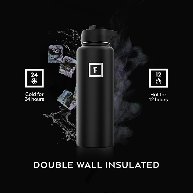 IRON °FLASK Camping & Hiking Hydration Flask - 40 oz Graphite - Image 4