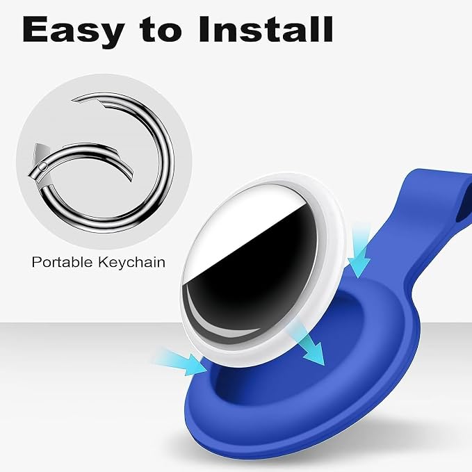 Linsaner Case for AirTag 2nd Gen & 1st Gen, Silicone Holder Keychain Key Ring - Image 5