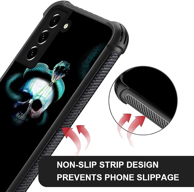 for Samsung Galaxy S21 Plus Case, Skeleton Winding Snake Pattern Graphic Design - Image 5