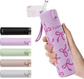 9oz Small Water Bottles with Straw, Mini Water Bottle with One-Hand Open Design by Exllena