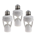 LPHUMEX 3pcs Motion Sensor Light Sockets, E26/E27 Screw in Motion Sensor Sockets by LPHUMEX