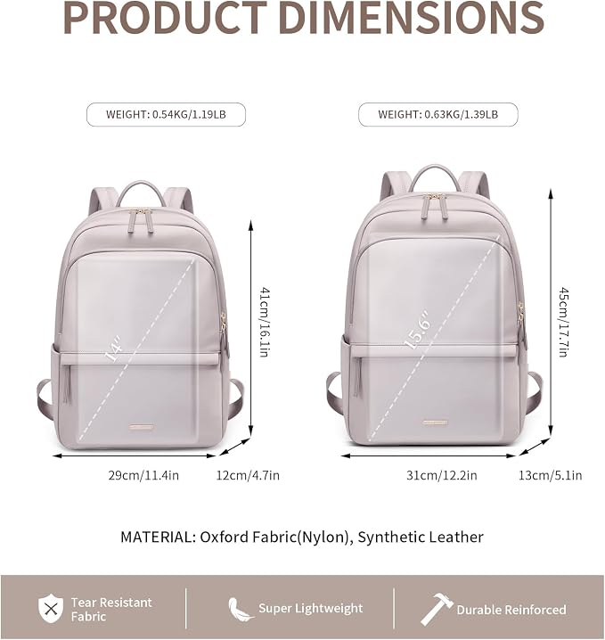 GOLF SUPAGS Laptop Backpack for Women Slim Computer Bag Work Travel College - Image 5