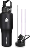 SENDESTAR Water Bottle 32oz, Wide Mouth Stainless Steel Vacuum Insulated Double by Sendestar