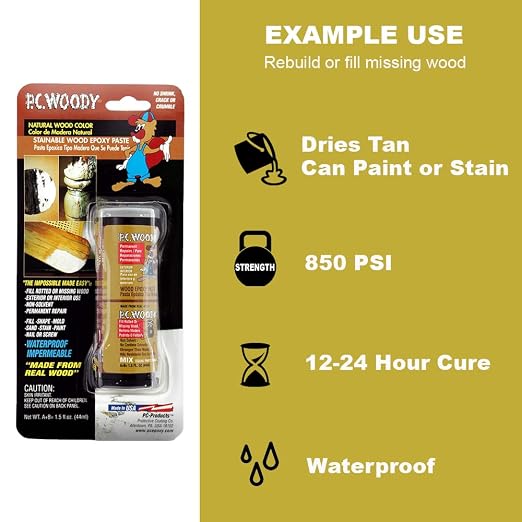 PC-Products PC-Woody Wood Repair Epoxy Paste, Two-Part 12 oz, and PC-Petrifier - Image 5