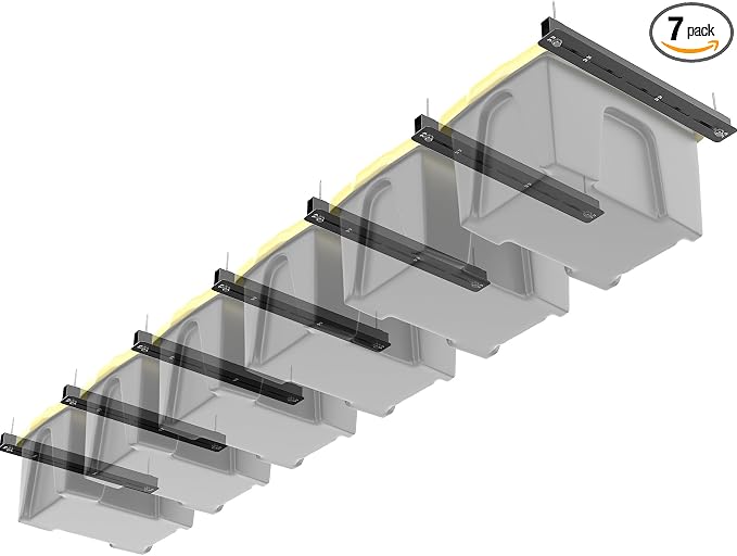 TORACK Garage Ceiling Bin Storage Rack, Adjustable Heavy Duty Overhead Tote by TORACK
