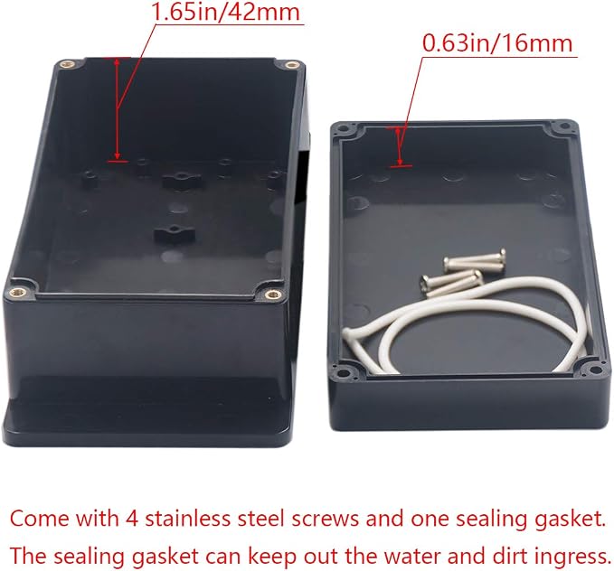 Project Box ABS Black Electrical Boxes IP65 Outdoor Waterproof Box Electronic - Image 5