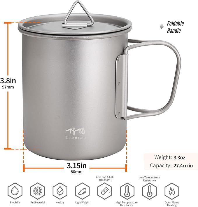 TiTo Titanium Cup Titanium Pot - Image 2