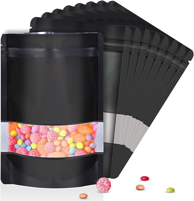 5.5"x7.8" 120pcs Mylar Bags for Food Storage, Smell Proof Bag by ODDIER