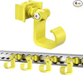 4 Pack L Track Hooks with Single Stud Fitting, Spring-Loaded Adjustable Gear by vandrabase