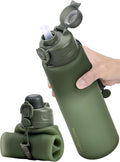 TakeToday Collapsible Water Bottles 32oz, Foldable Travel Bottle, TSA-Approved by TAKETODAY