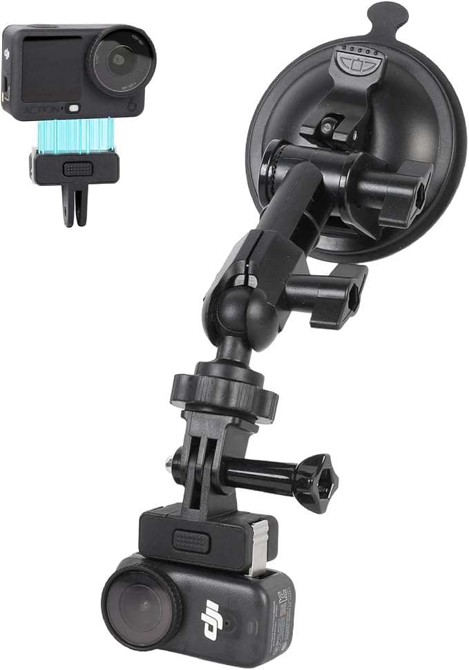 for Osmo Action 6 Osmo Nano Camera Suction Cup Mount, Quick Release Magnetic by PellKing