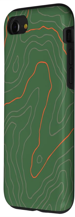 Backcountry Topo Guide Orange Lines Topographical Map Case - Image 2