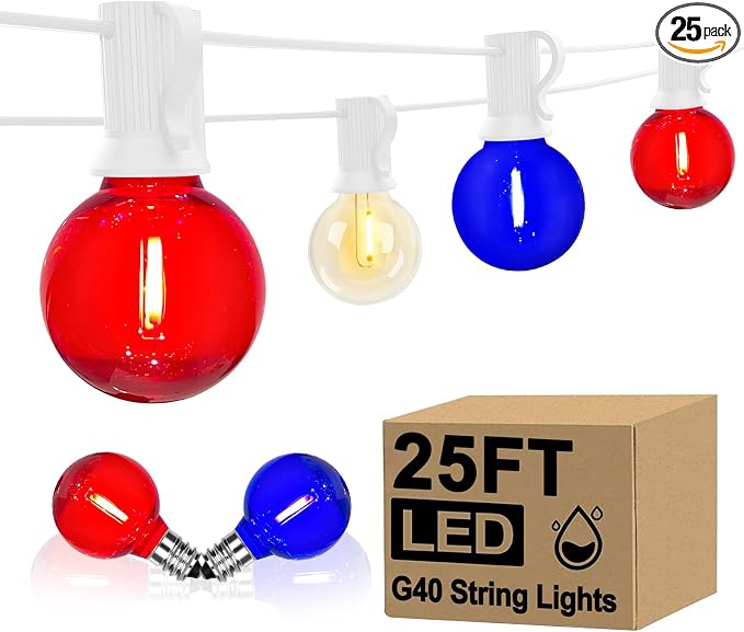 25Ft G40 LED Outdoor String Lights by Goothy