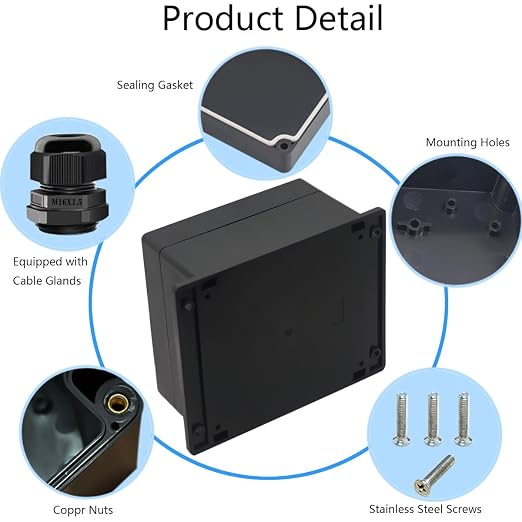 Junction Box IP65 Waterproof ABS Plastic Electrical Project Case Power Junction - Image 5