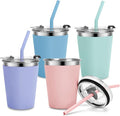 Kids Cups with Straws and Lids Leak Proof, 12oz Sippy Cups by Vermida