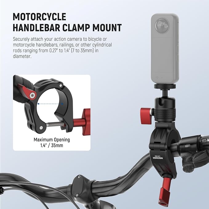 NEEWER Motorcycle Bike Handlebar Mount Compatible - Image 4