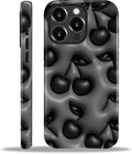 for iPhone 13 Pro Case, HL2 Cute Cool Cherry Black Hybrid 2 Layer Hard Shell by Unknown