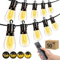 Outdoor Patio String Lights: S14 Shatterproof Bulb Outside Waterproof Light - by Vozuji