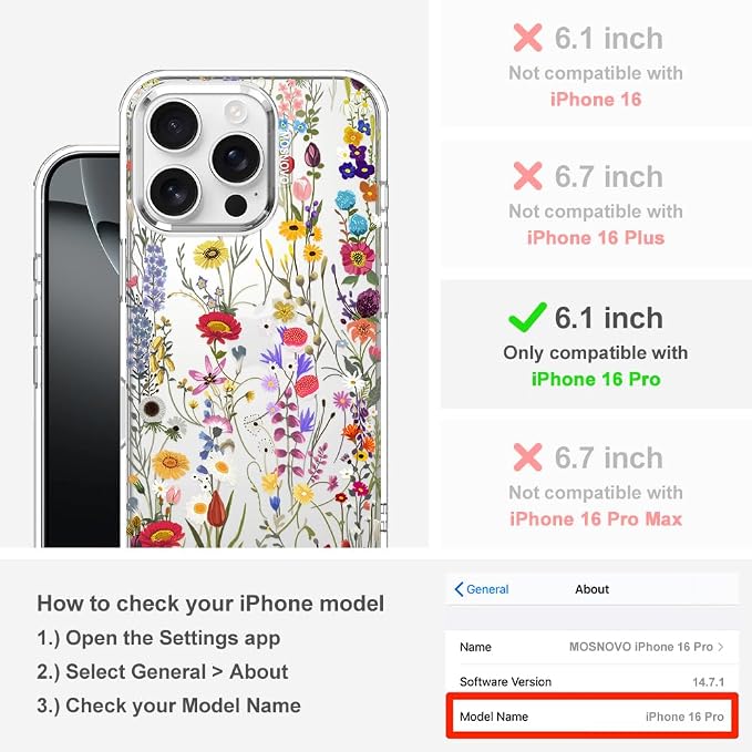 MOSNOVO Case for iPhone 16 Pro - Image 2