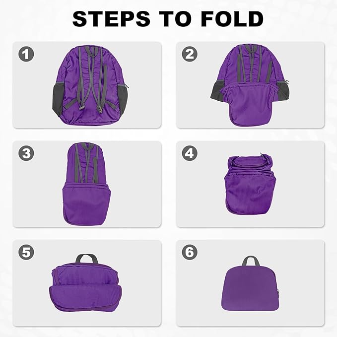 HOLYLUCK 20L Lightweight Packable Hiking Daypack Foldable Backpack - Image 5