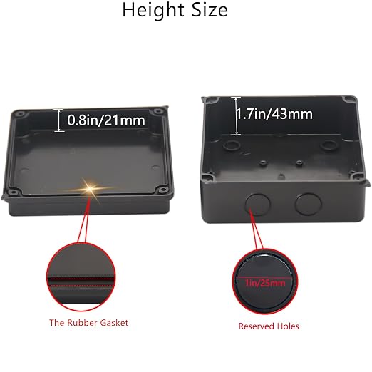Junction Box, Reserved Holes Electrical Boxes Waterproof IP65 ABS Plastic - Image 4