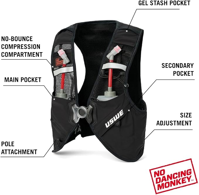 USWE Pace - Running Vest Hydration Pack - Image 2