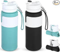 LemonRoad 2 Pcs 26 oz Silicone Collapsible Water Bottle, Portable Foldable by Unknown