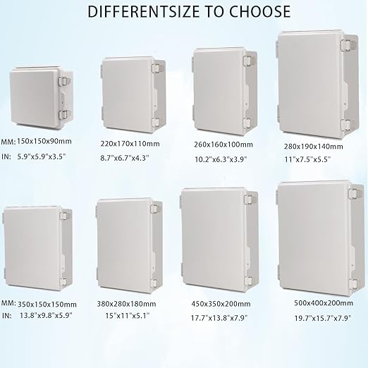 Zulkit Junction Box, IP67 Waterproof Electrical Box Hinged Cover Stainless - Image 3
