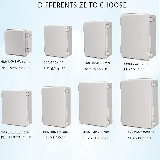 Zulkit Junction Box, IP67 Waterproof Electrical Box Hinged Cover Stainless - Image 3