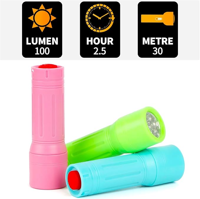 100 Pack Mini Flashlights Bulk, Small Multicolor Flashlights Bulk - Image 3