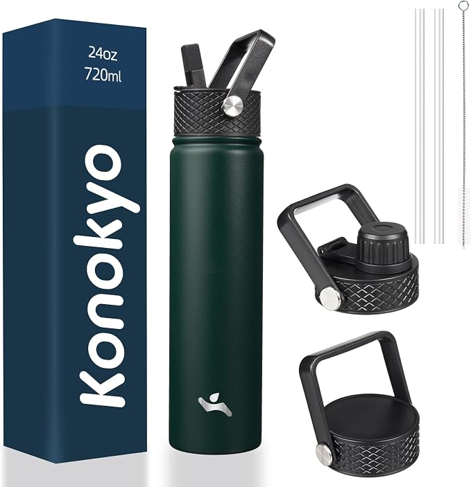 Konokyo Insulated Water Bottle 24oz Stainless Steel Sport Bottles by Konokyo